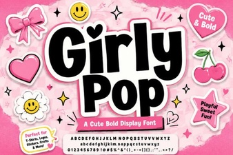Fun Girly Pop Fonts for Creative Projects