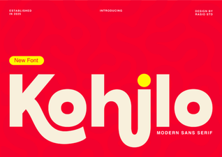 Kohilo Font: Creative Design for Modern Projects